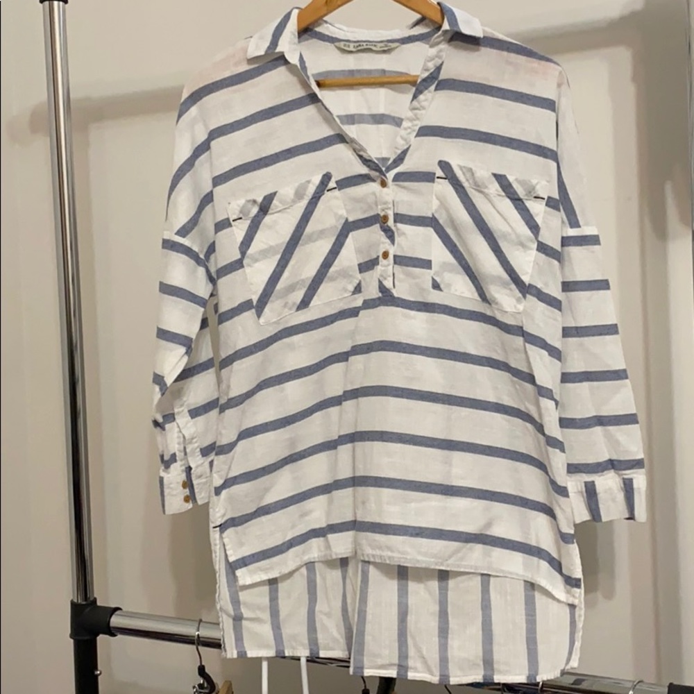 Zara | Oversized Striped Shirt